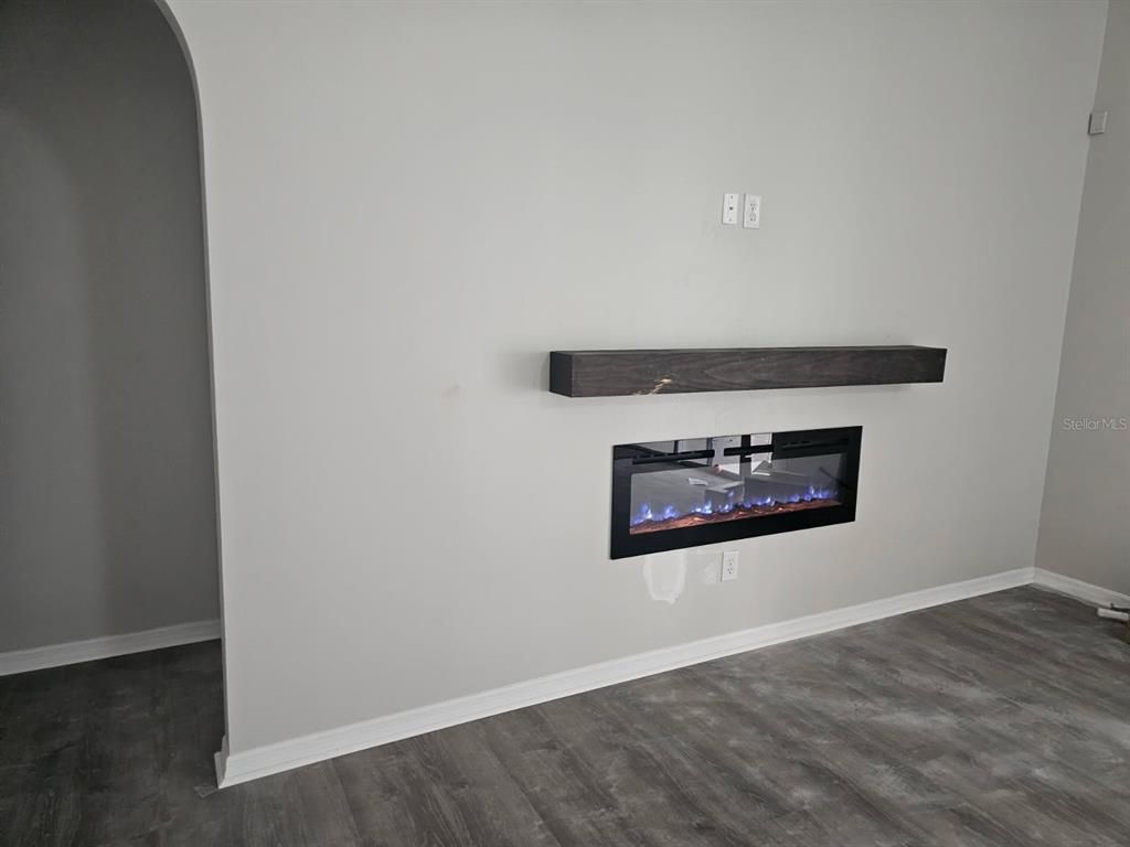 Fireplace, Interior, Wood Texture Flooring