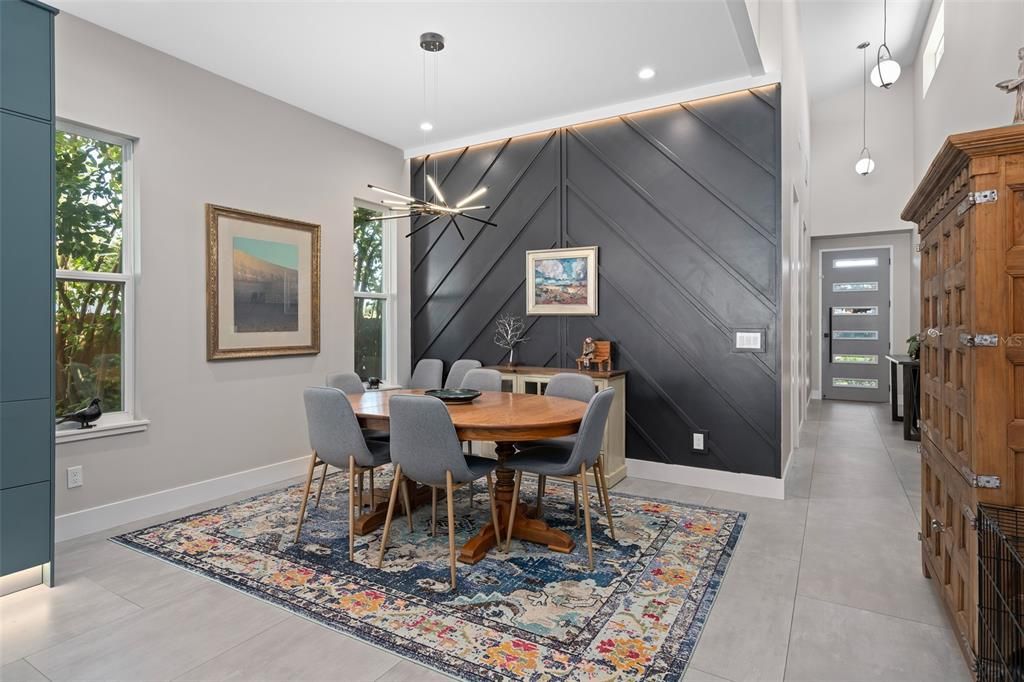 Dining room, Interior, Pendant Lights, Recessed Lighting