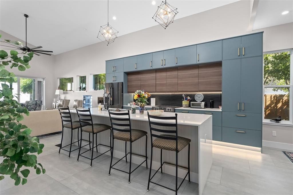 Interior, Kitchen, Pendant Lights, Recessed Lighting