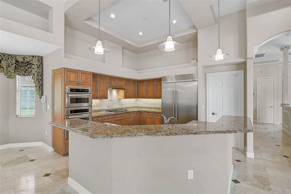 Interior, Kitchen, Pendant Lights, Recessed Lighting, Stainless Steel Appliances