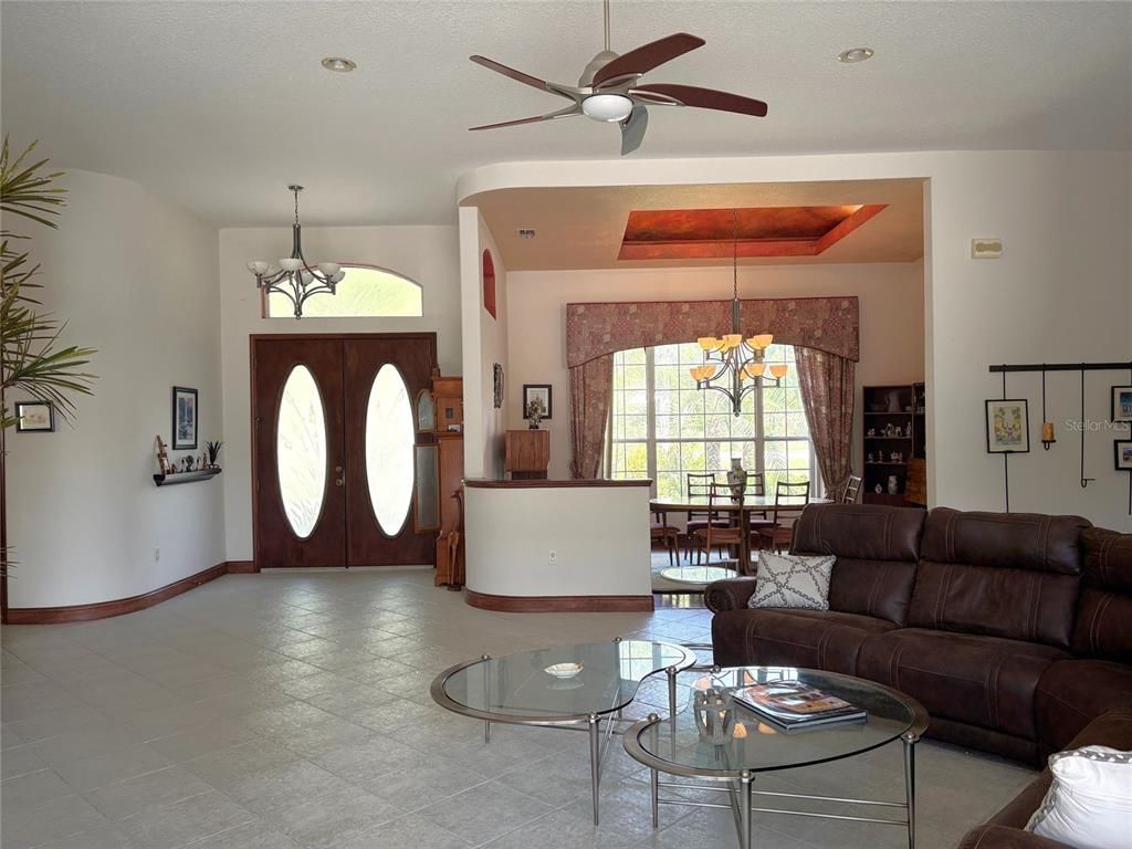 Chandelier, Interior, Living room, Recessed Lighting