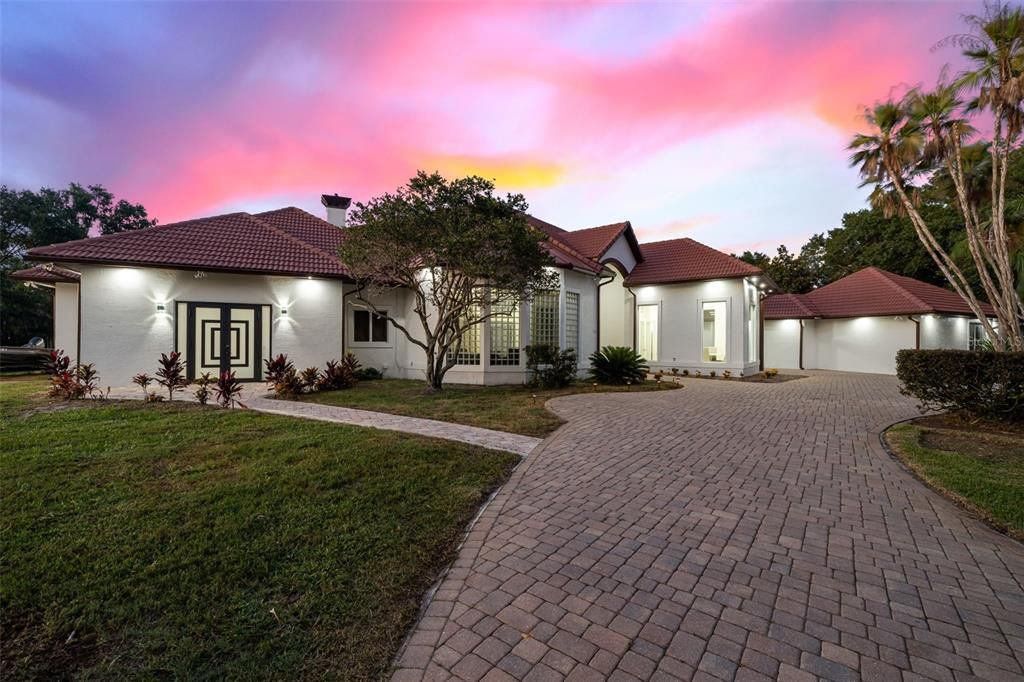 Backyard, Exterior, Facade, Spanish Mediterranean