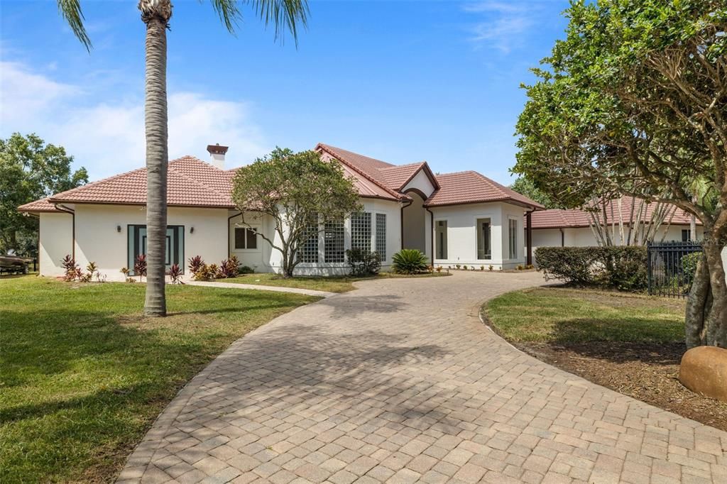 Backyard, Exterior, Facade, Mediterranean