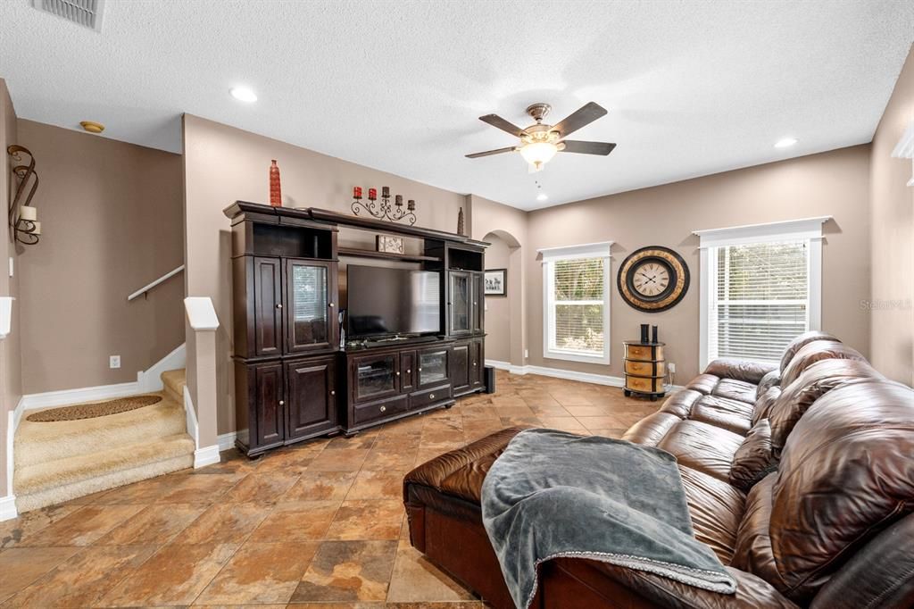 Interior, Living room, Recessed Lighting