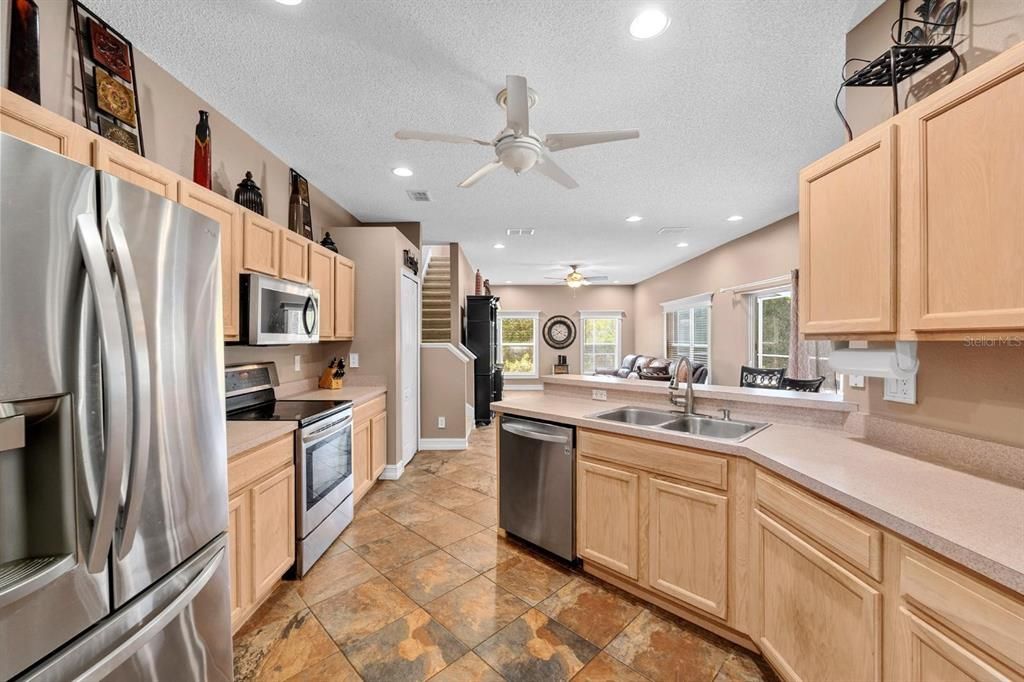 Interior, Kitchen, Recessed Lighting, Stainless Steel Appliances
