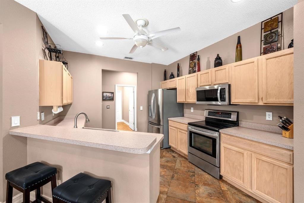 Interior, Kitchen, Recessed Lighting, Stainless Steel Appliances
