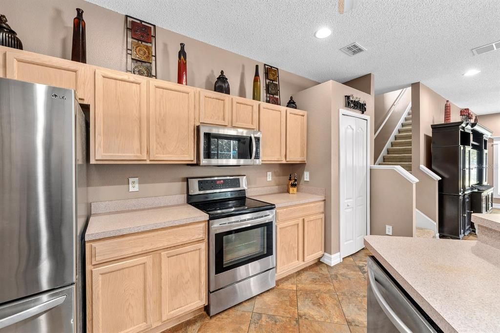 Interior, Kitchen, Recessed Lighting, Stainless Steel Appliances