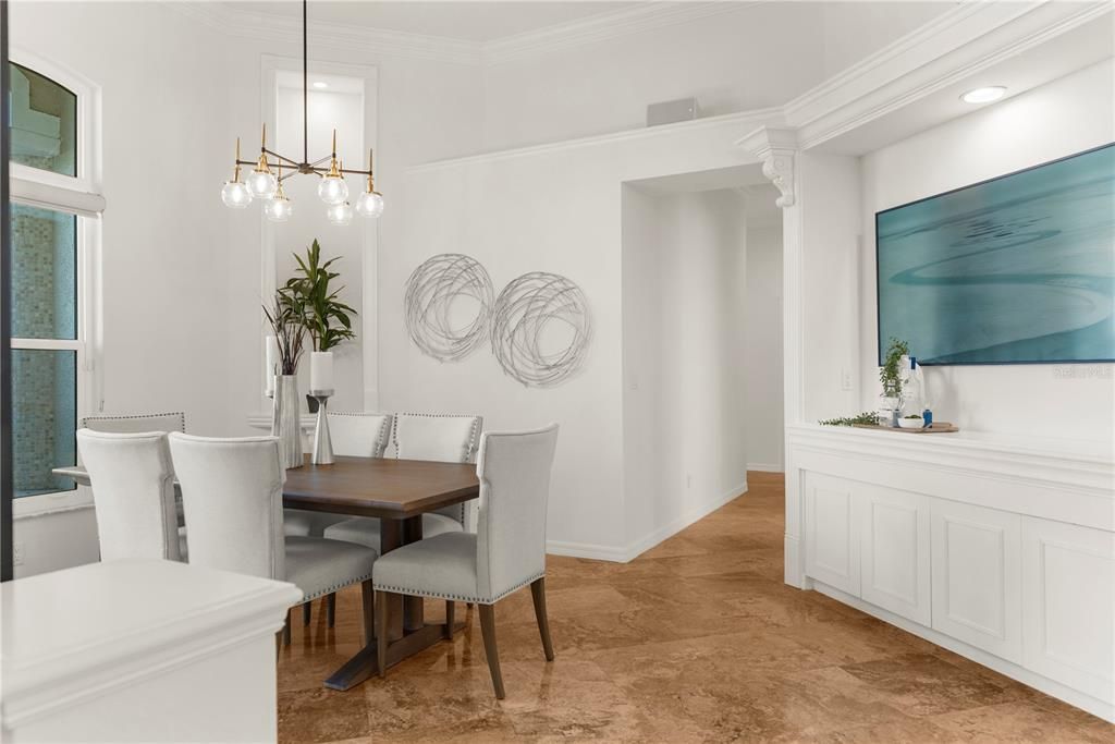 Dining room, Interior, Pendant Lights, Recessed Lighting