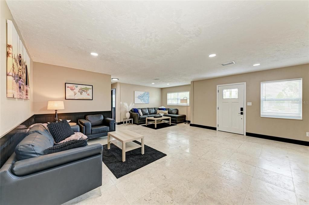 Interior, Living room, Recessed Lighting