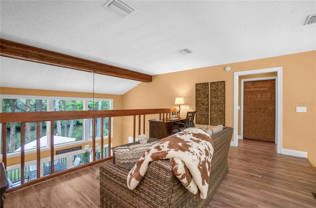 Bedroom, Interior, Wooden Beams, Wood Texture Flooring