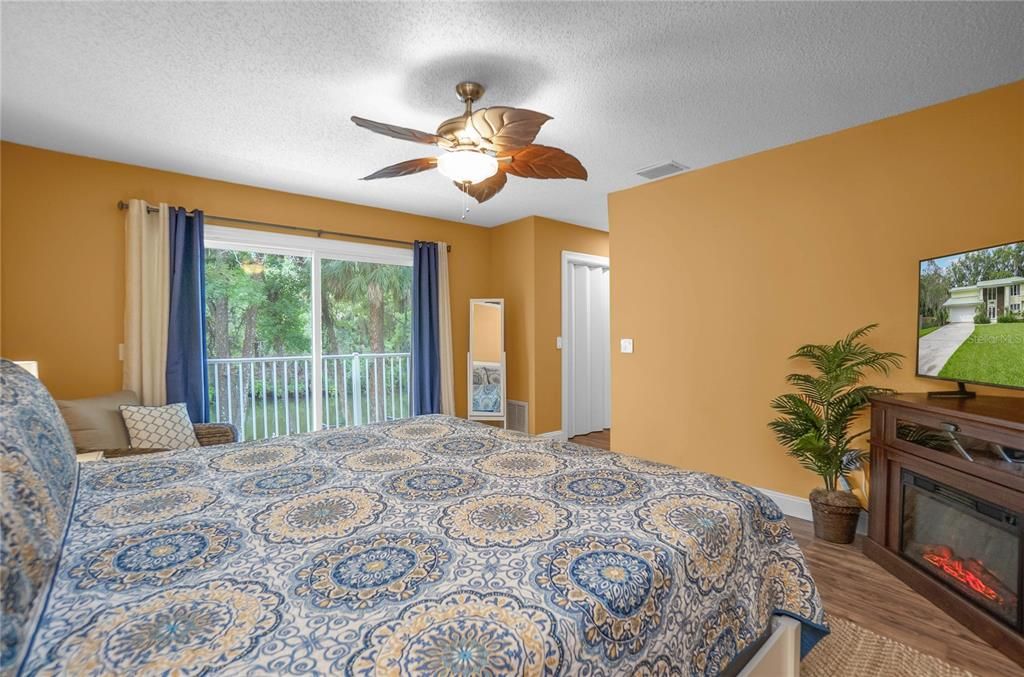 Bedroom, Fireplace, Interior