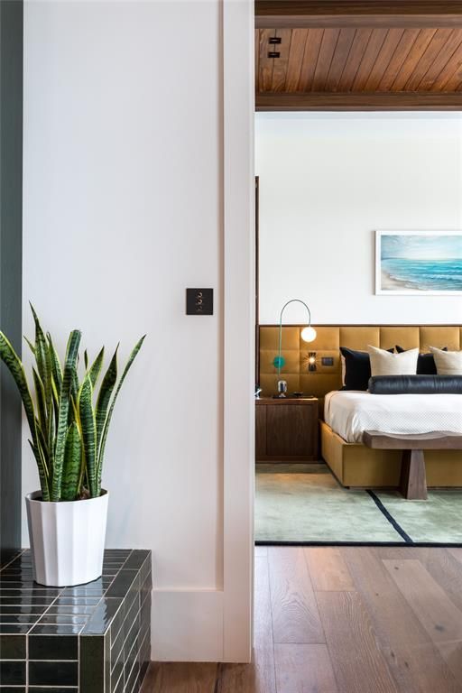 Bedroom, Interior, Wooden Ceilings, Wood Texture Flooring