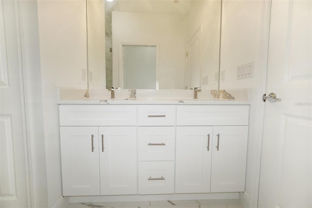 Bathroom, Dual Sink Vanities, Interior, Marble