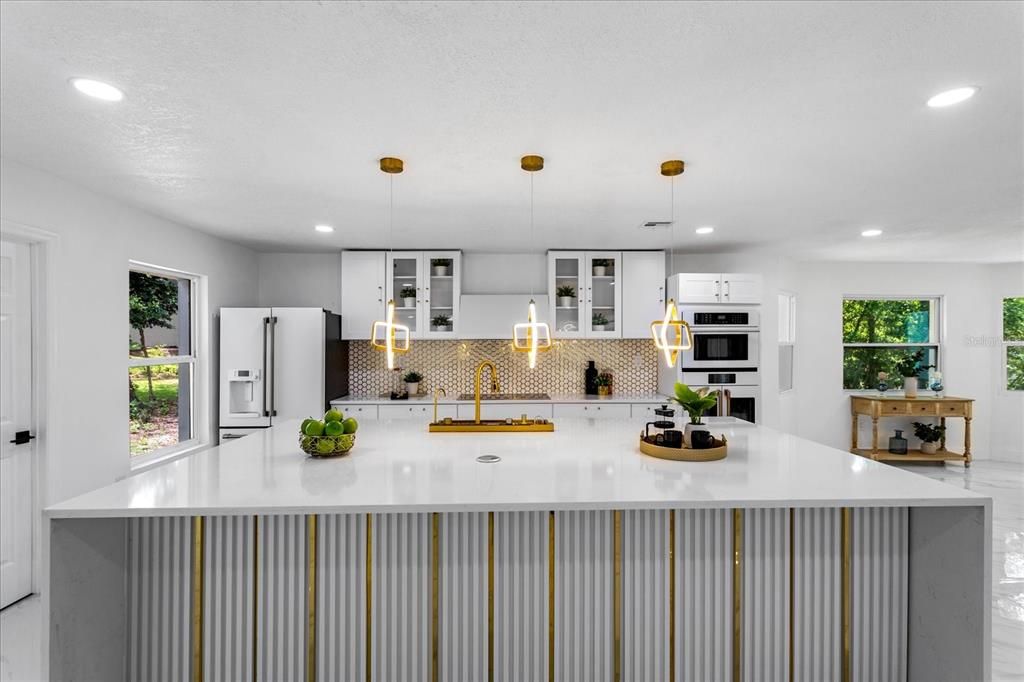 Interior, Kitchen, Pendant Lights, Recessed Lighting, Stainless Steel Appliances