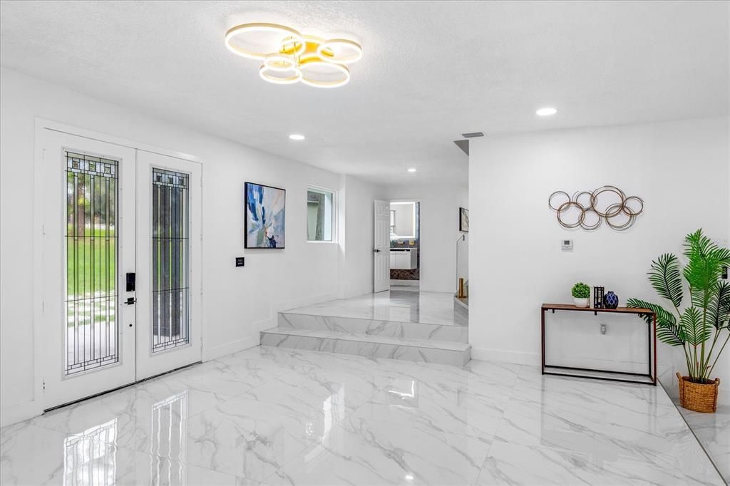 Interior, Marble, Recessed Lighting