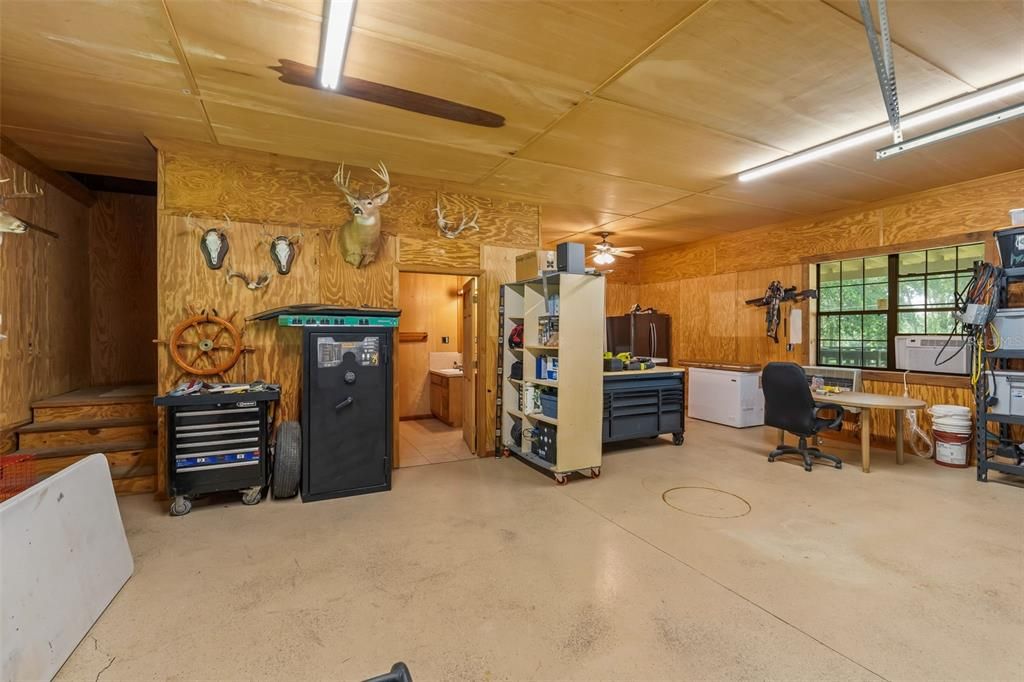 Home Office, Interior, Wooden Walls