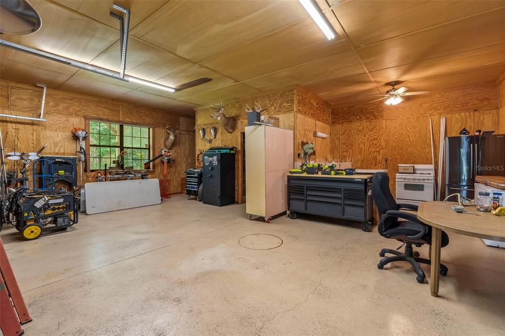 Home Office, Interior, Wooden Walls