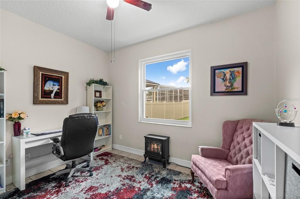 Fireplace, Home Office, Interior