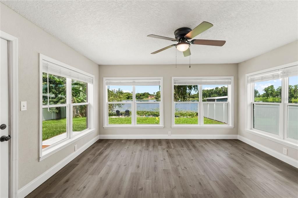Empty room, Interior, Water, Wood Texture Flooring