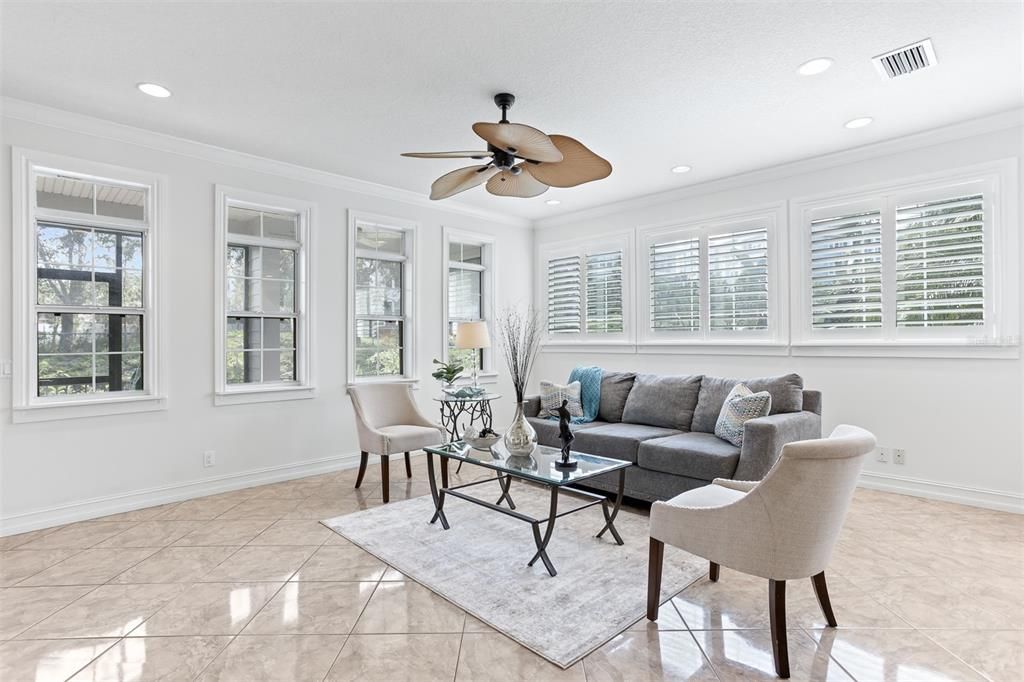 Interior, Living room, Recessed Lighting