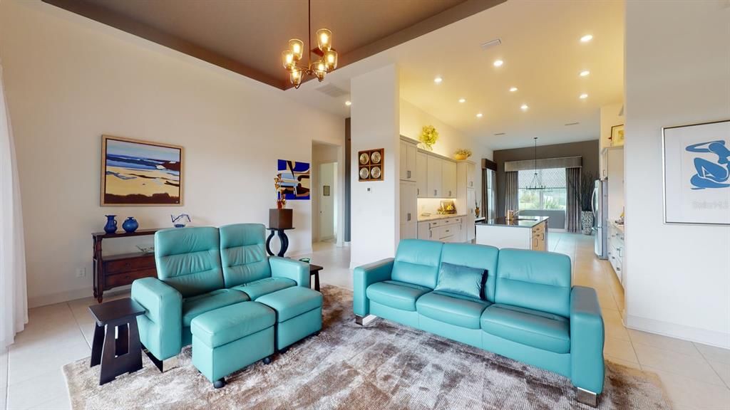 Interior, Kitchen, Living room, Pendant Lights, Recessed Lighting