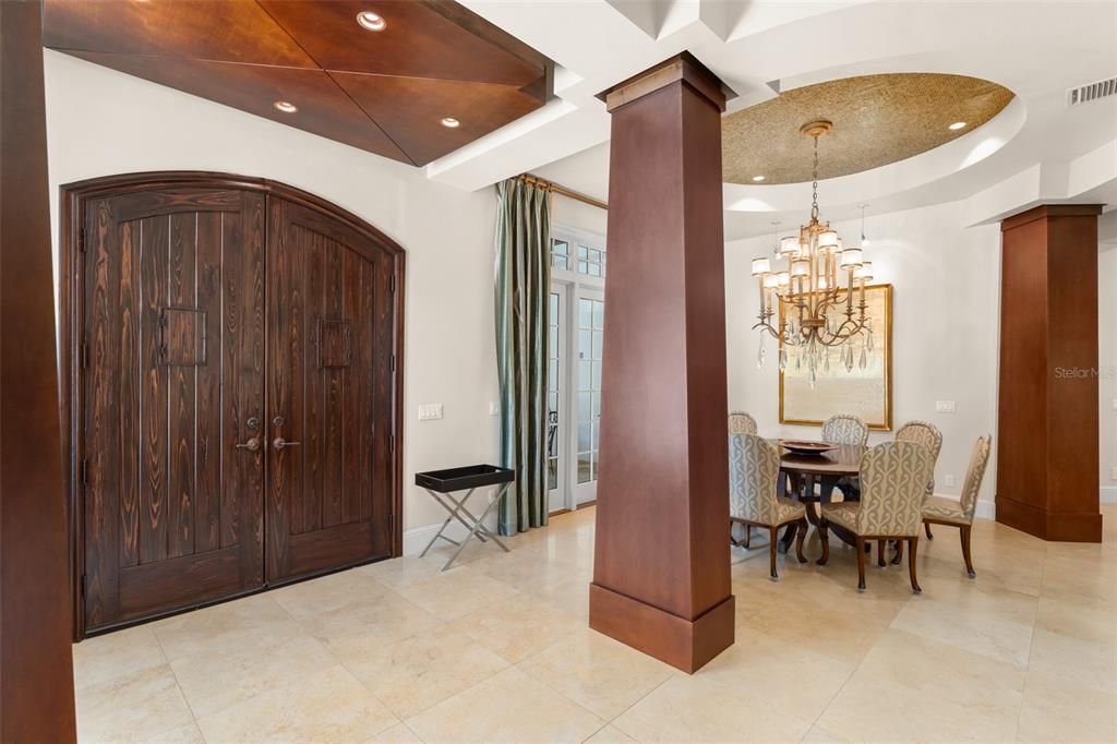 Chandelier, Dining room, Interior, Recessed Lighting
