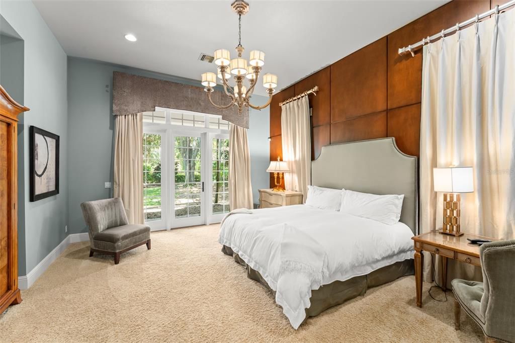 Bedroom, Chandelier, Interior, Recessed Lighting