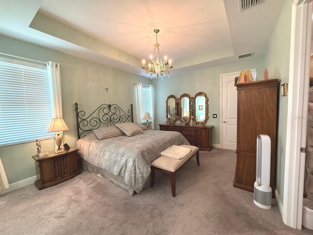 Bedroom, Chandelier, Interior
