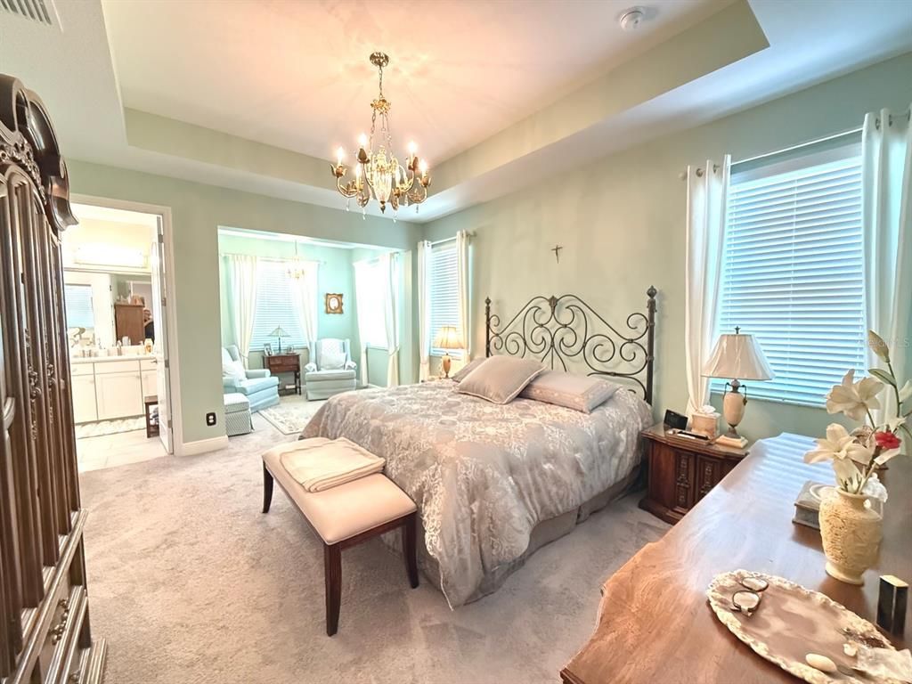 Bedroom, Chandelier, Interior