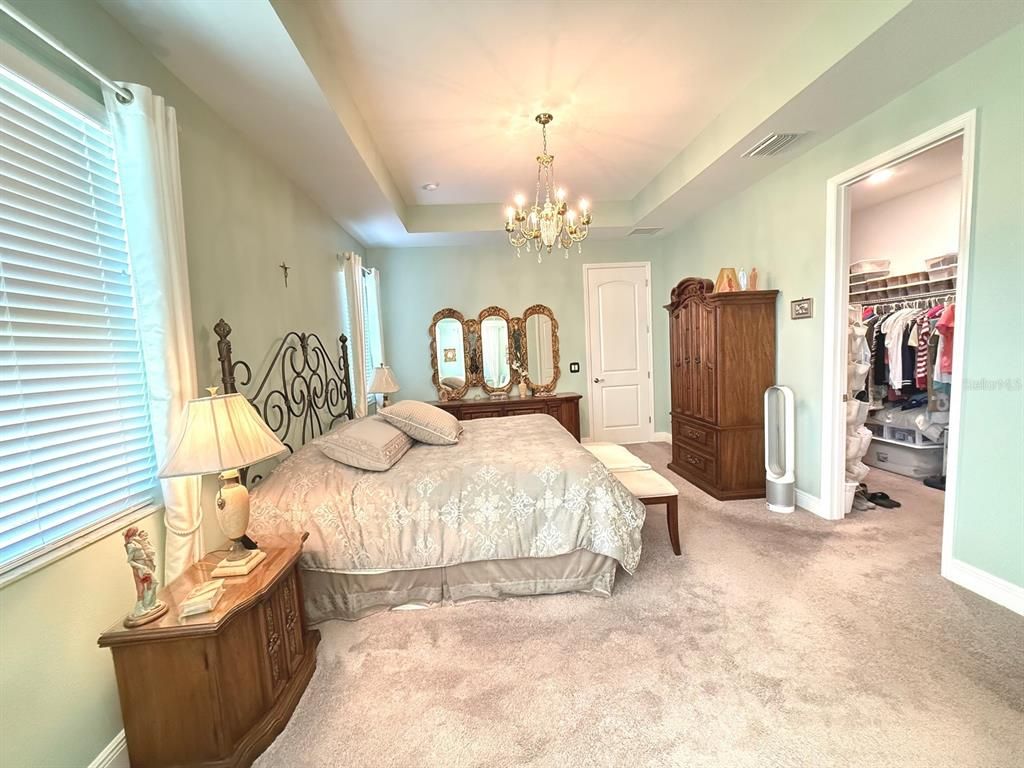 Bedroom, Chandelier, Interior, Recessed Lighting