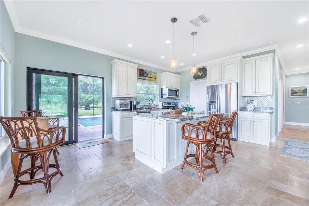 Interior, Kitchen, Pendant Lights, Recessed Lighting, Stainless Steel Appliances