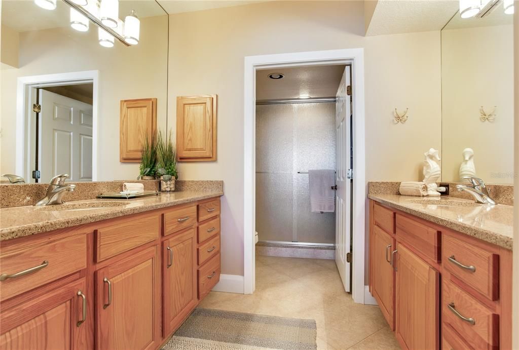 Bathroom, Dual Sink Vanities, Glass Shower, Interior