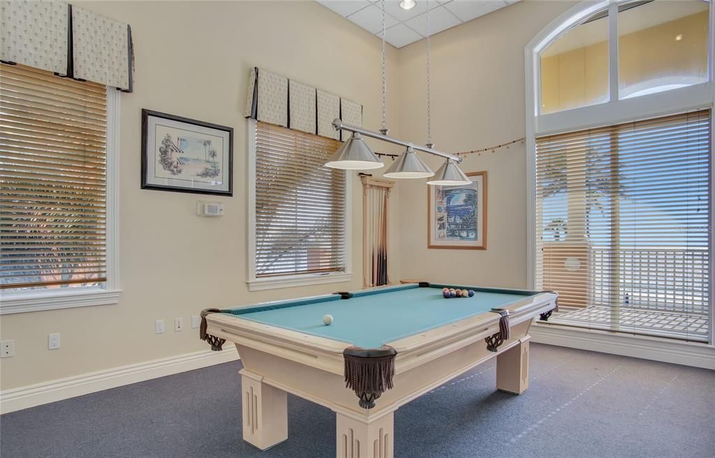 Billiard Table, Game Room, Interior, Pendant Lights