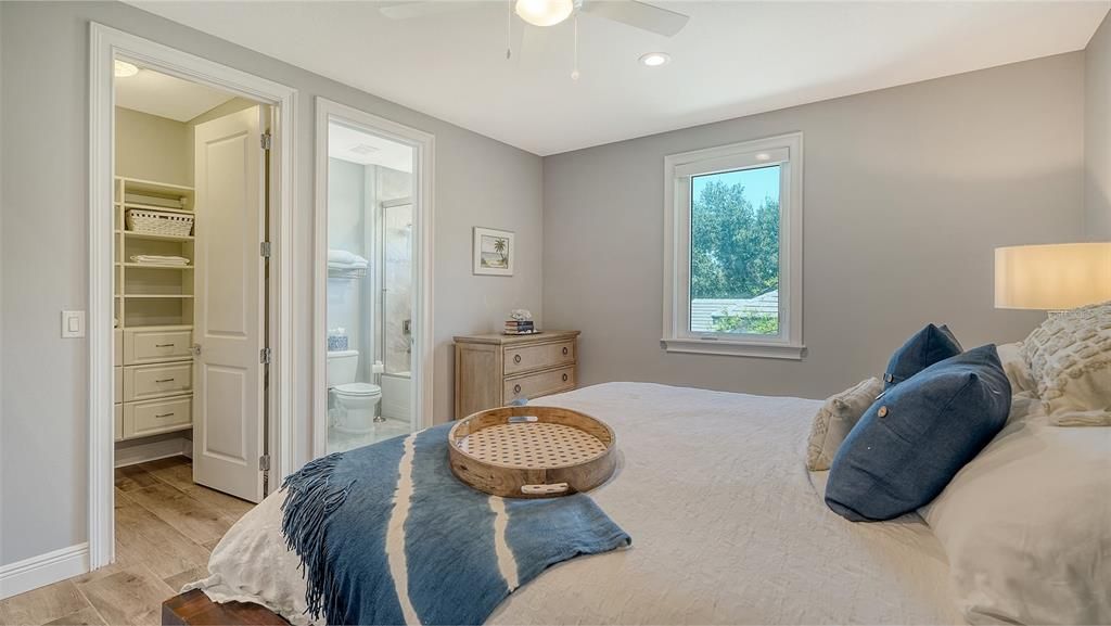 Bathroom, Bedroom, Interior, Recessed Lighting, Wood Texture Flooring