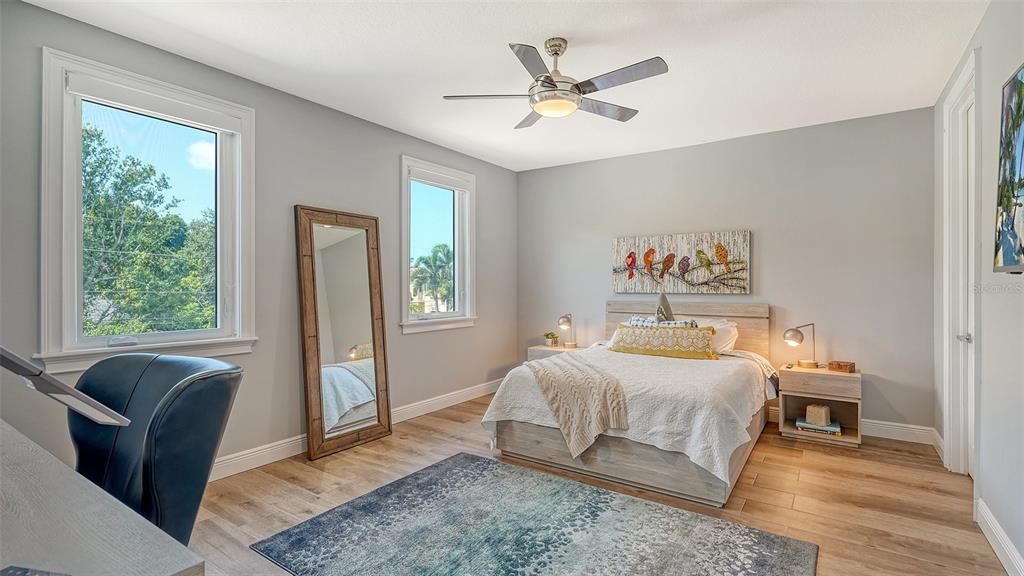 Bedroom, Interior, Wood Texture Flooring