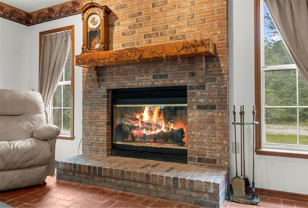 Fireplace, Interior, Stone Walls