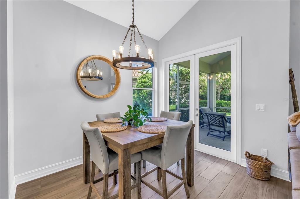Chandelier, Dining room, Interior, Pendant Lights, Wood Texture Flooring