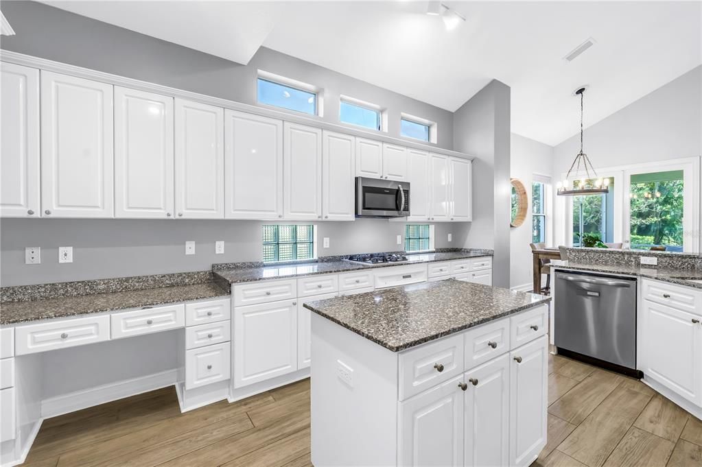 Interior, Kitchen, Pendant Lights, Wood Texture Flooring