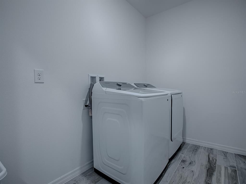 Hot Tub, Interior, Washer, Wood Texture Flooring