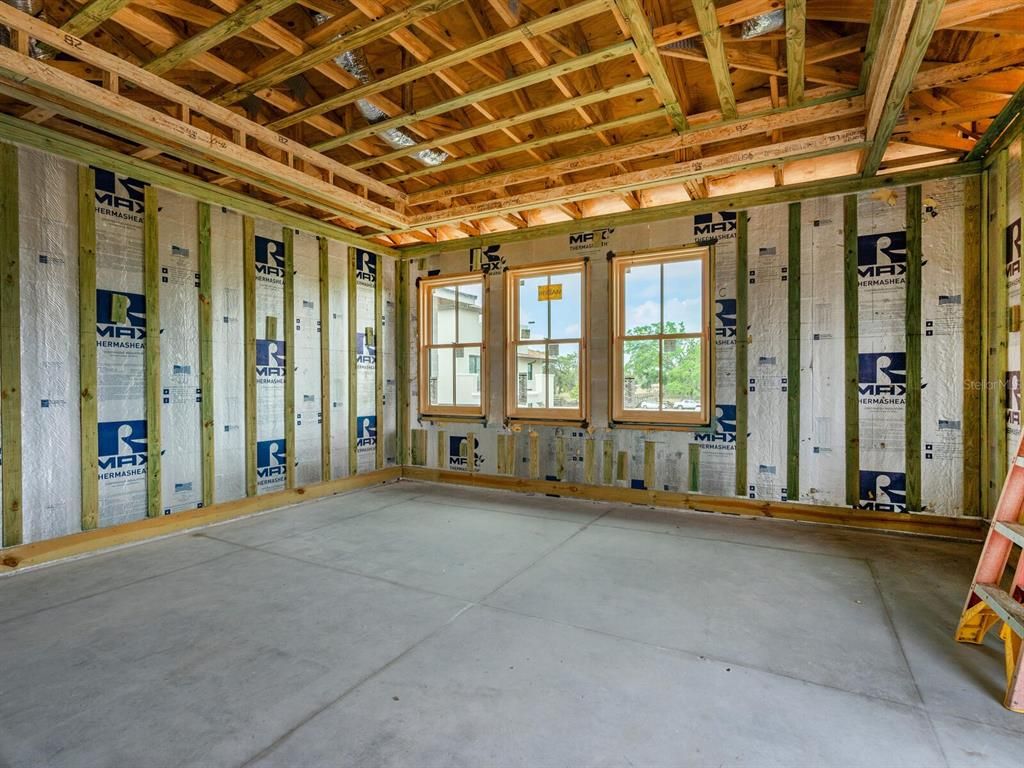 Empty room, Interior, Wooden Beams, Wooden Ceilings