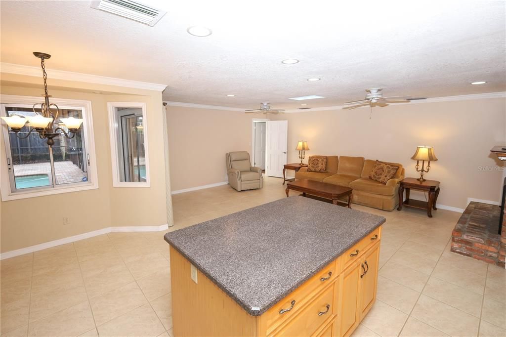 Interior, Living room, Recessed Lighting