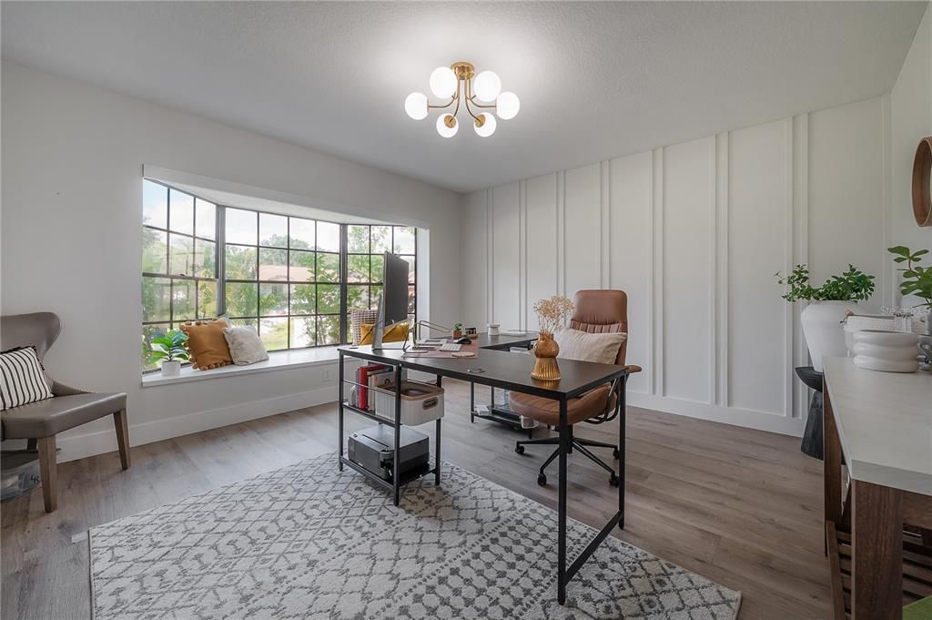 Home Office, Interior, Wood Texture Flooring