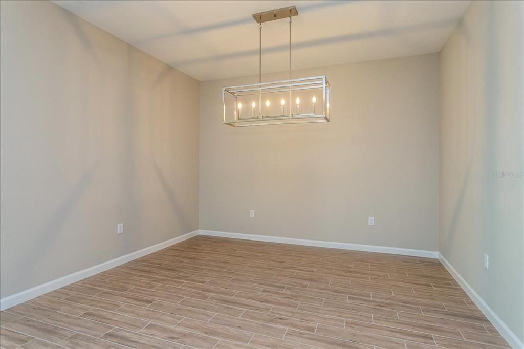 Empty room, Interior, Pendant Lights, Wood Texture Flooring