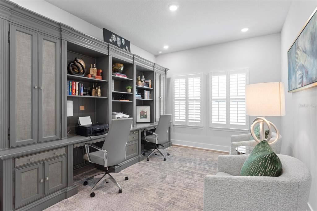 Home Office, Interior, Recessed Lighting