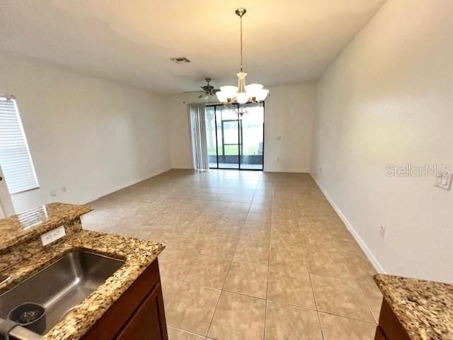 Chandelier, Empty room, Interior