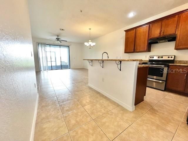 Chandelier, Interior, Kitchen, Recessed Lighting, Stainless Steel Appliances