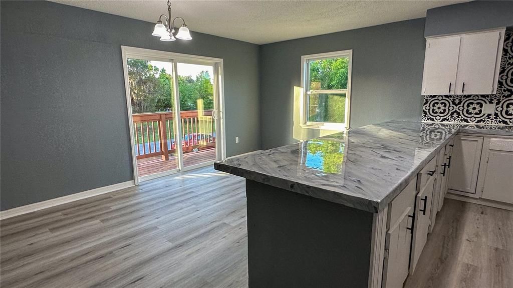 Interior, Kitchen, Wood Texture Flooring