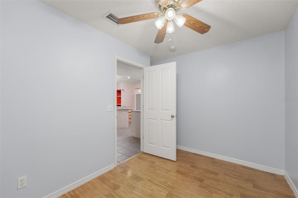 Empty room, Interior, Kitchen, Recessed Lighting, Wood Texture Flooring
