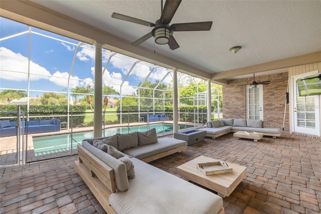 Glass Ceilings, Interior, Living room, Pool, Stone Walls, Sun Room