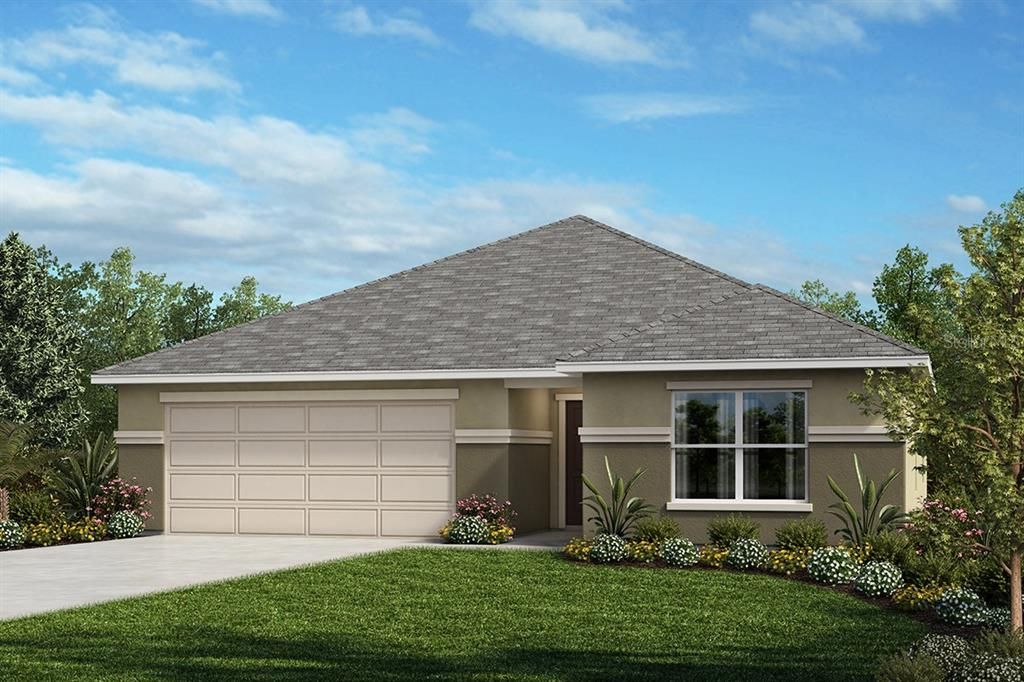 Attached, Exterior, Facade, Ranch